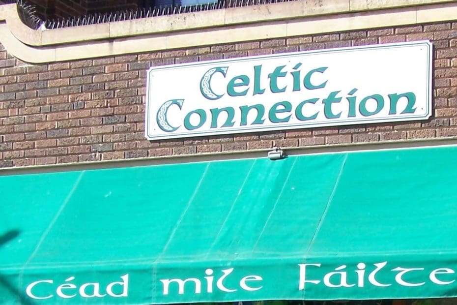 View of Celtic Connections sign in Rapid City, SD.